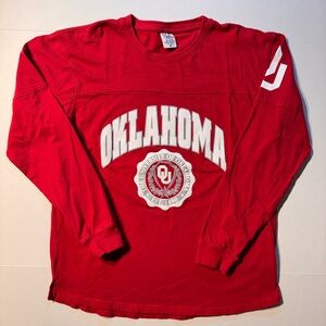Vtg University Of Oklahoma Sooners Collegiate Retro Long Sleeve T-shirt Medium